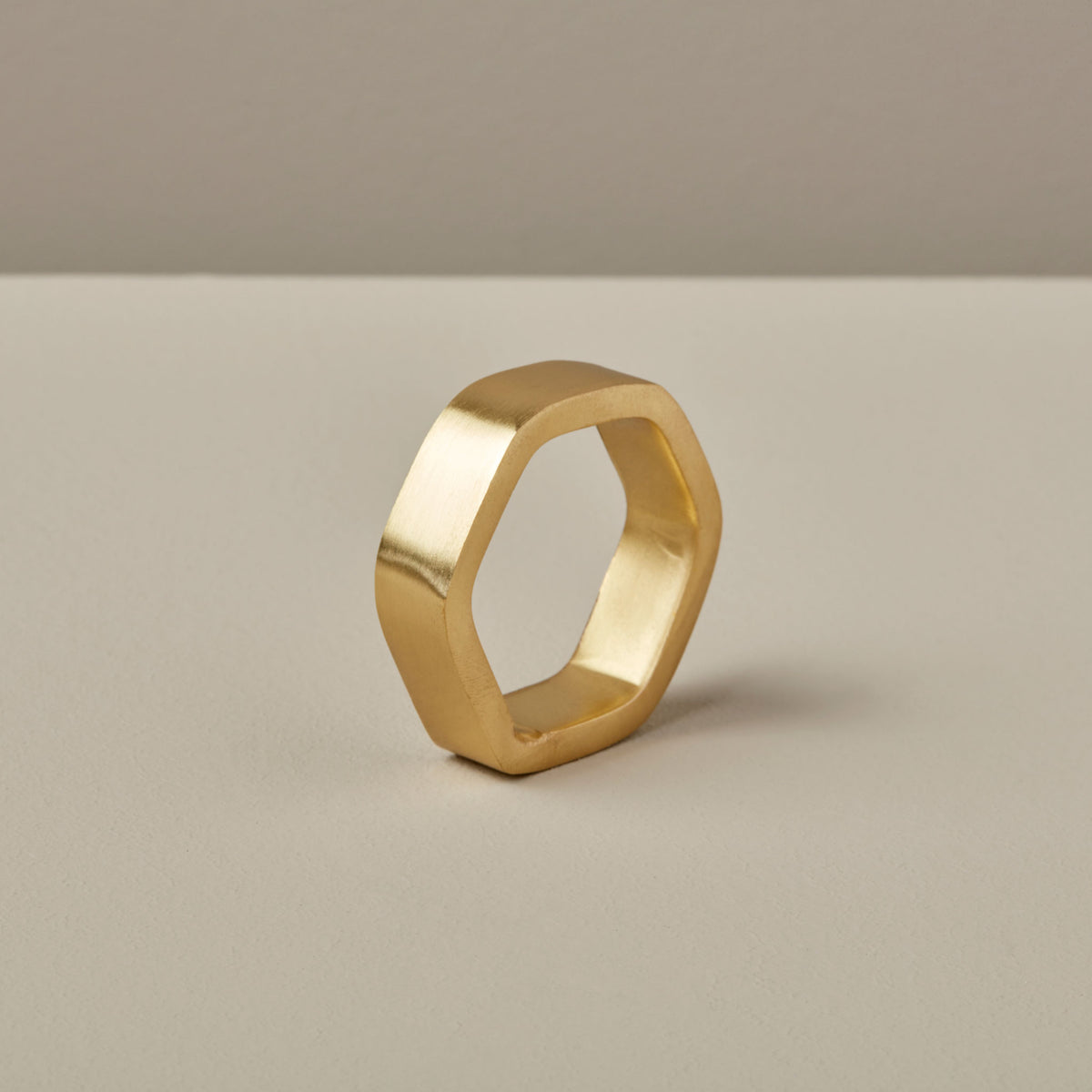 Hexagon Napkin Ring - Gold