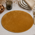 Round Velvet Placemat  - Gold