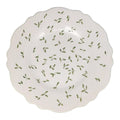 Handpainted Dessert Plate (Green Leaf)