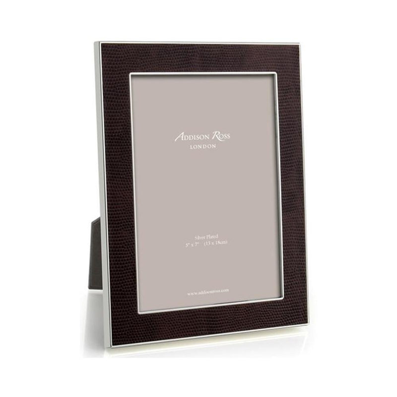Coffee Faux Snake Enamel Picture Frame