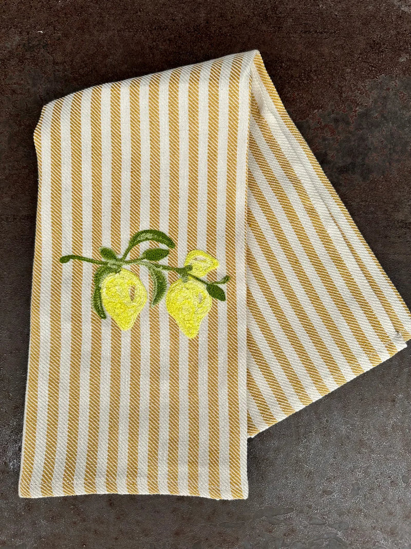 Bussatti Kitchen Towel (100% Linen Lemon Tree Kitchen Towel)