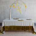 Table Cloth With Velvet - Gold (Large)