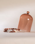 Brick Marble Cloche and Stone Set