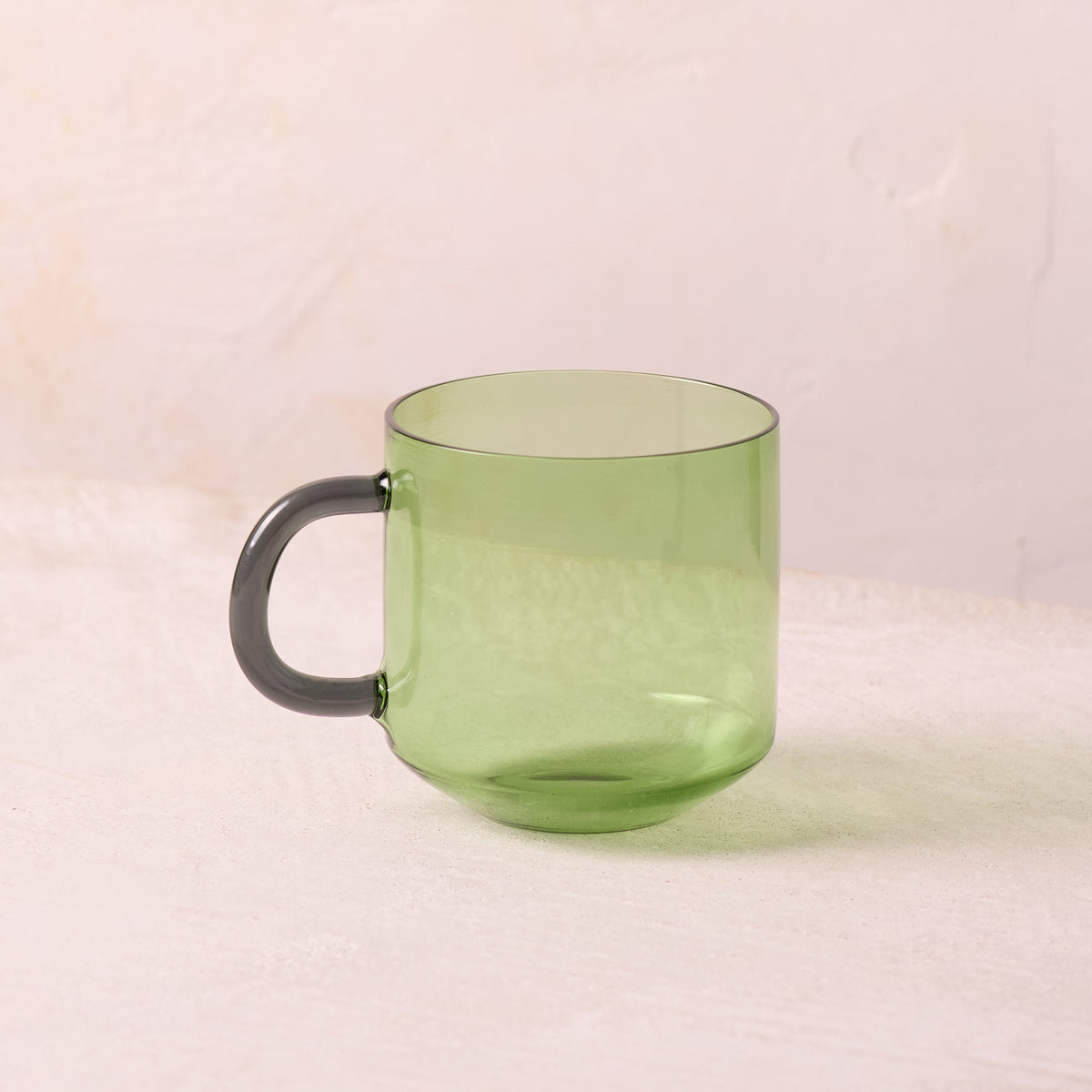 Niko Glass Mug & Saucer (Green)