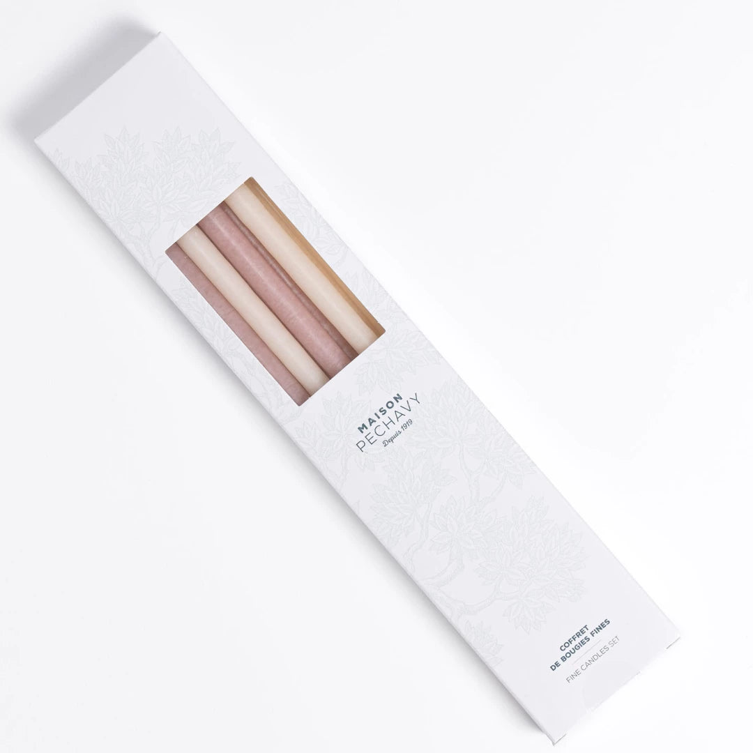 Coffret De Bougies Fines (Bois de Rose)