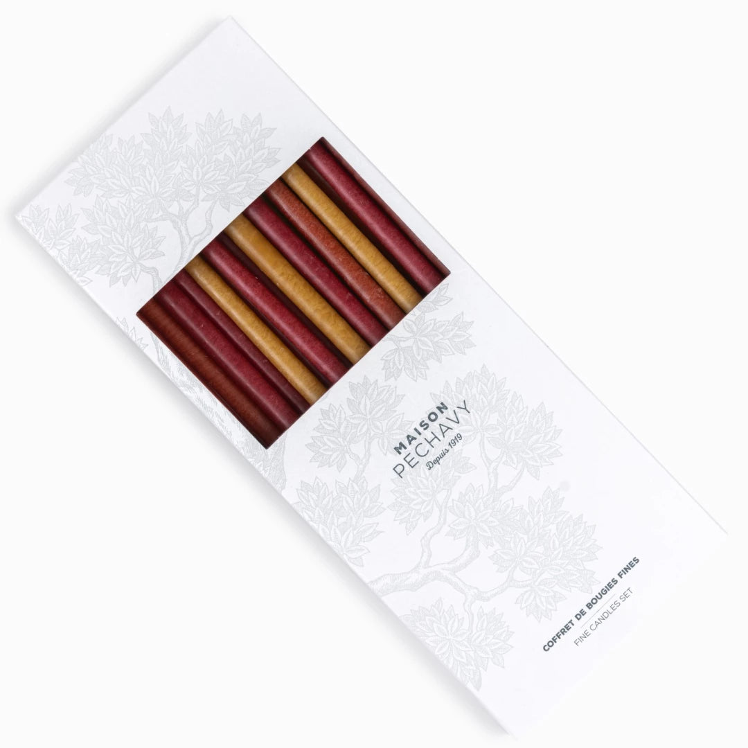Coffret De Bougies Fines (Ikat Terracotta)