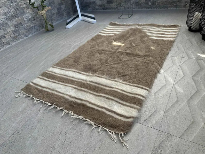 Plaid Mohair Blanket (Carbon)
