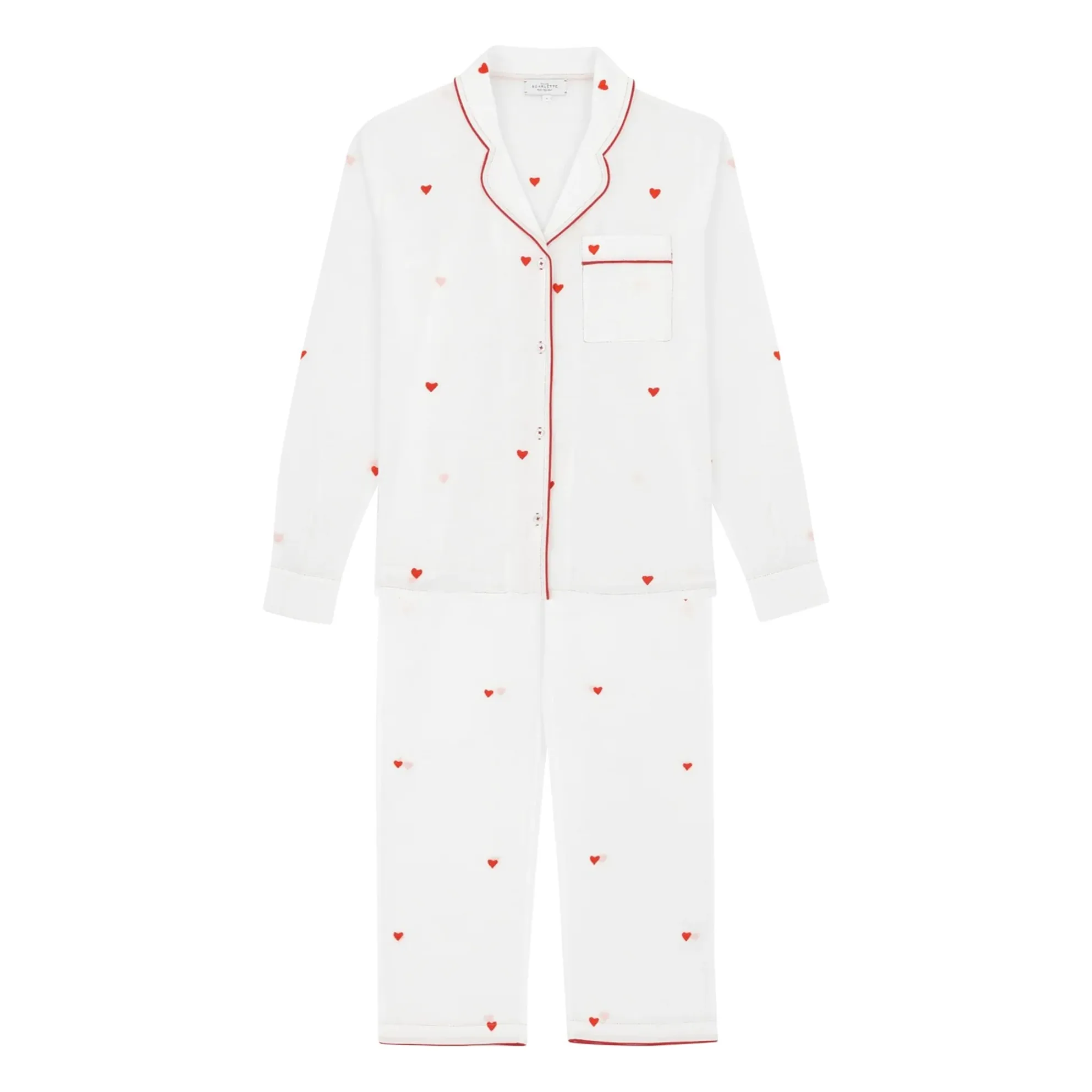 Women Pyjama Valentine- White (Medium)