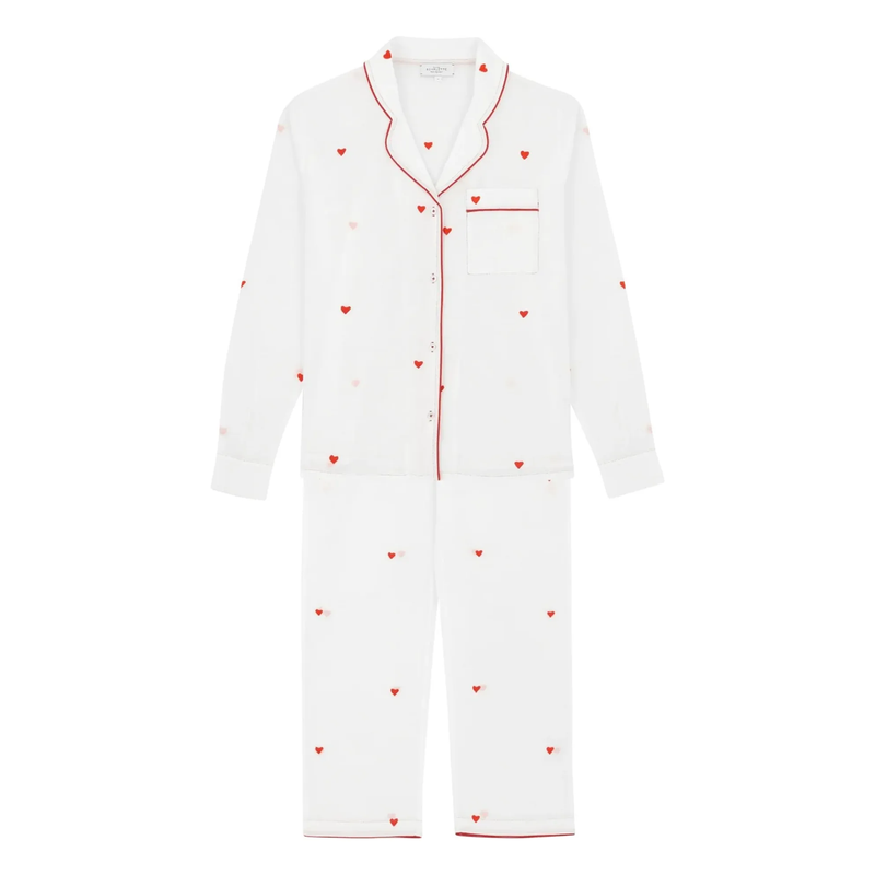 Women Pyjama Valentine- White (Medium)