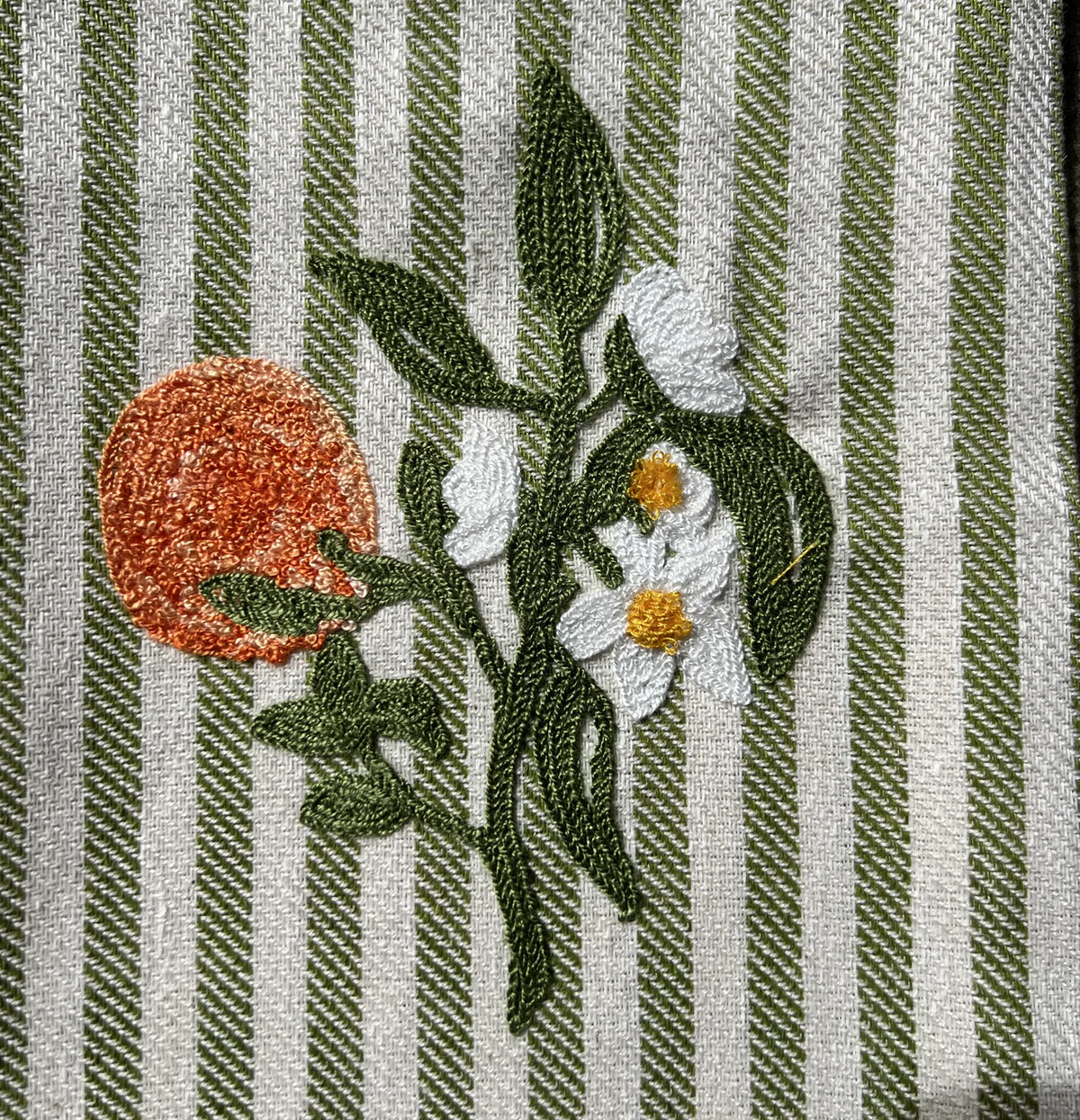 Bussatti Kitchen Towel (100% Linen Orange Tree Kitchen Towel)