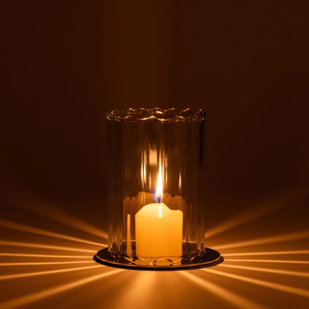 Photophore En Verre Recyclé Candle Jar (Ambre)