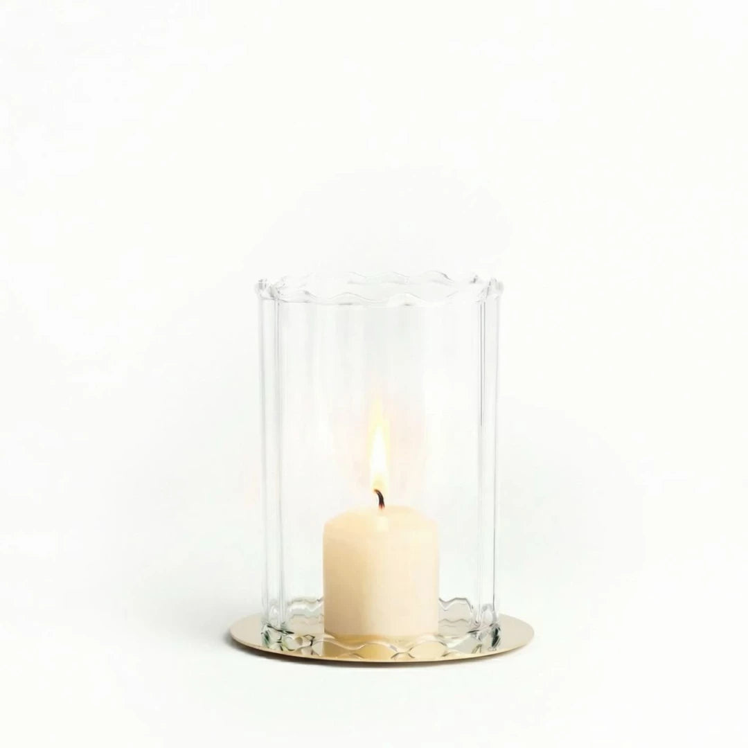 Photophore En Verre Recyclé Candle Jar (Bleu De Prusse)