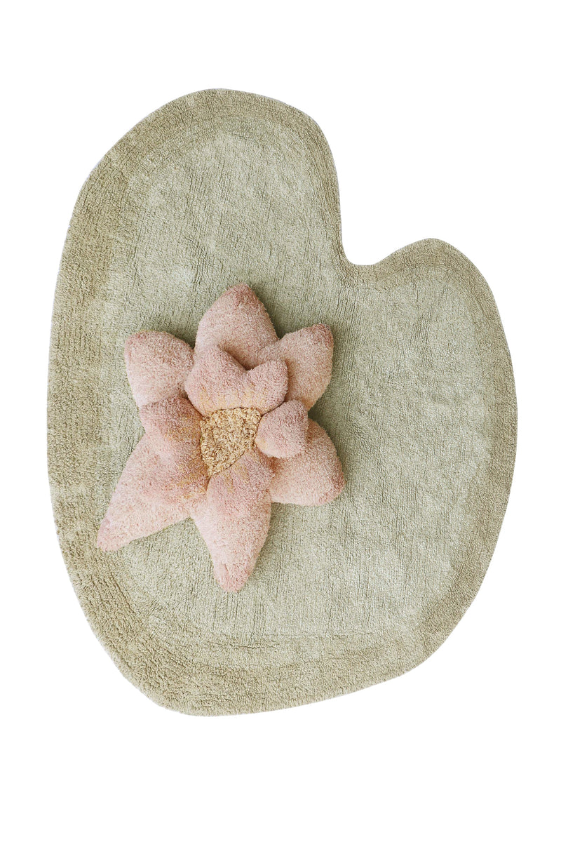 Washable Cotton Rug Puffy Lily